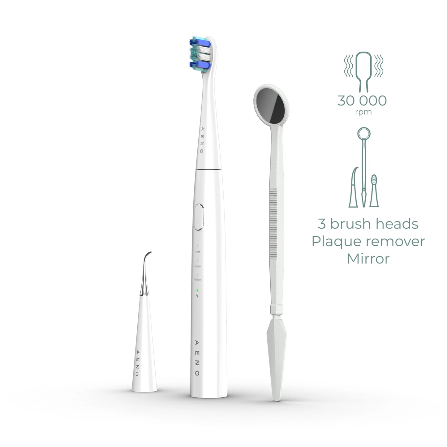 AENO Sonic DB8 – Električna četkica za zube (3-u-1 stomatološki set)